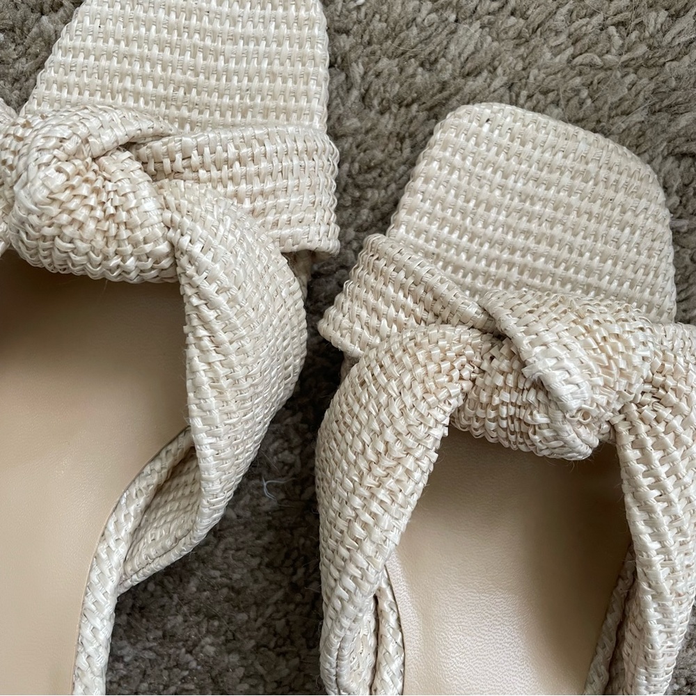 Ann Taylor Knotted Straw Sandals, 9, NWOT - Picture 4 of 8